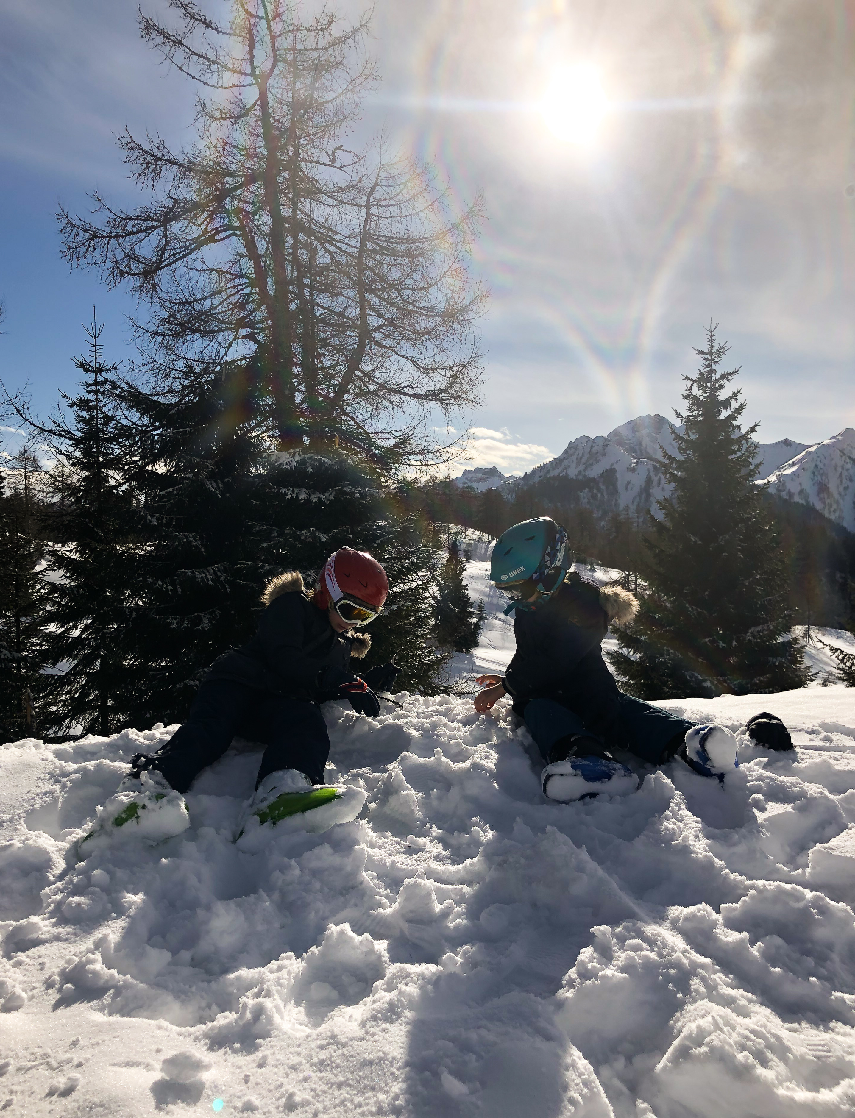Skifahren mit Kindern, Schnee